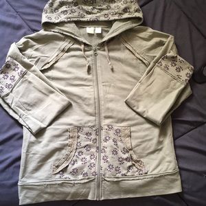 Cowgirl Up Sage Green zipper up light sweater